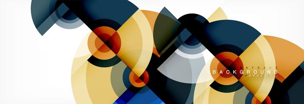Vliegende cirkels geometrische abstracte achtergrond