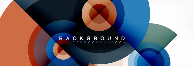 Vliegende cirkels geometrische abstracte achtergrond