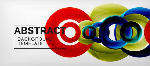 Vliegende cirkels geometrische abstracte achtergrond
