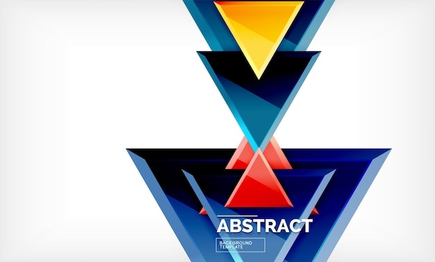 Vliegende driehoeken compositie geometrische achtergrond
