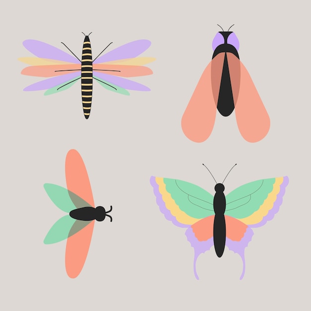 Vector vliegende insecten minimale vector set