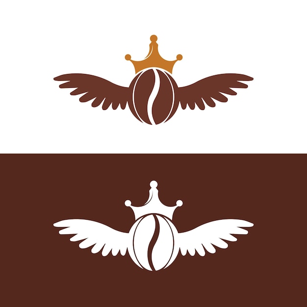 Vliegende koffie Logo sjabloon