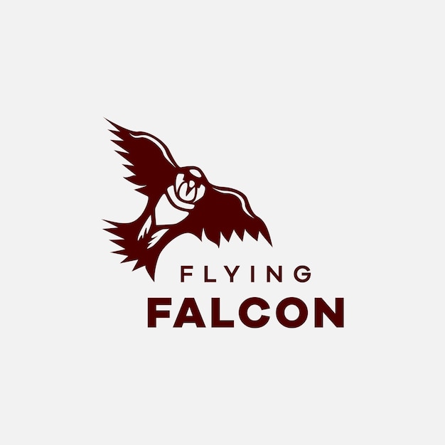 Vliegende valk logo ontwerp vector