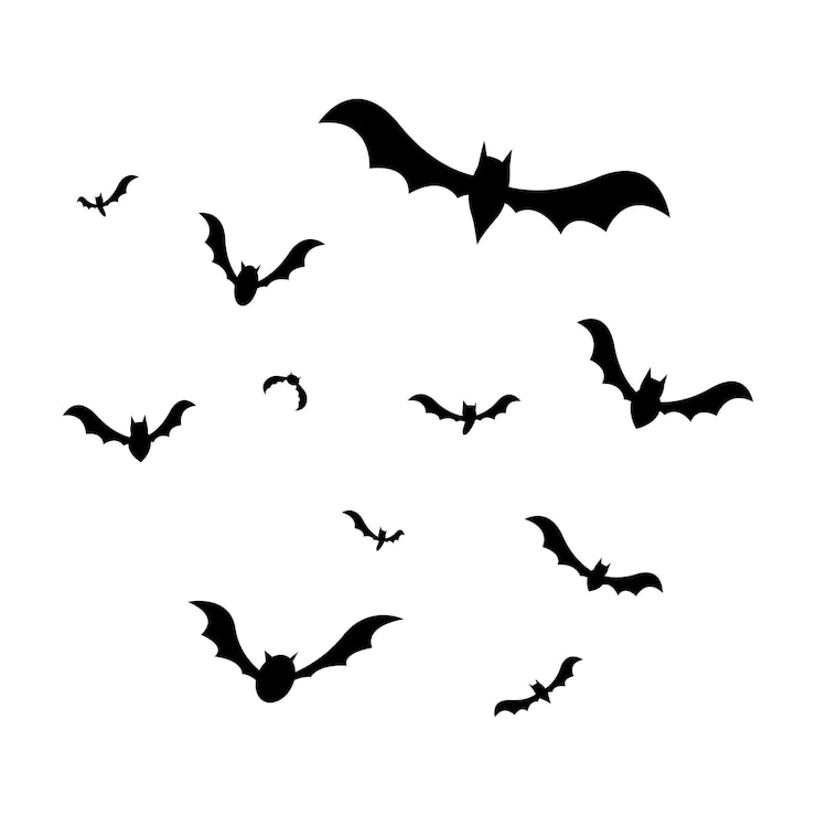 Vector vliegende vleermuizen premium vectorillustratie