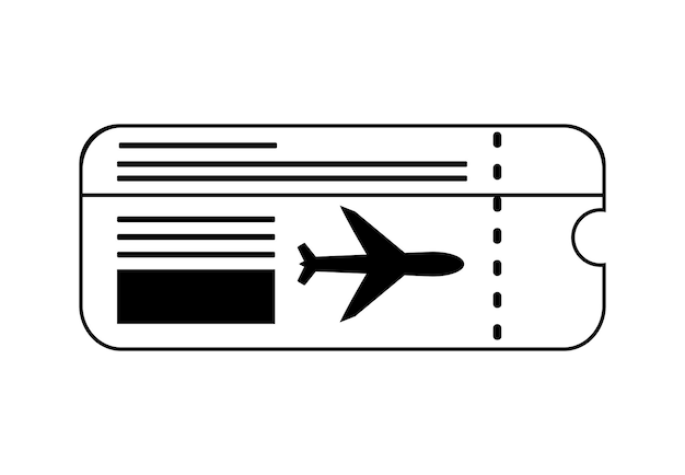 Vector vliegreizen instapkaart overzicht pictogram