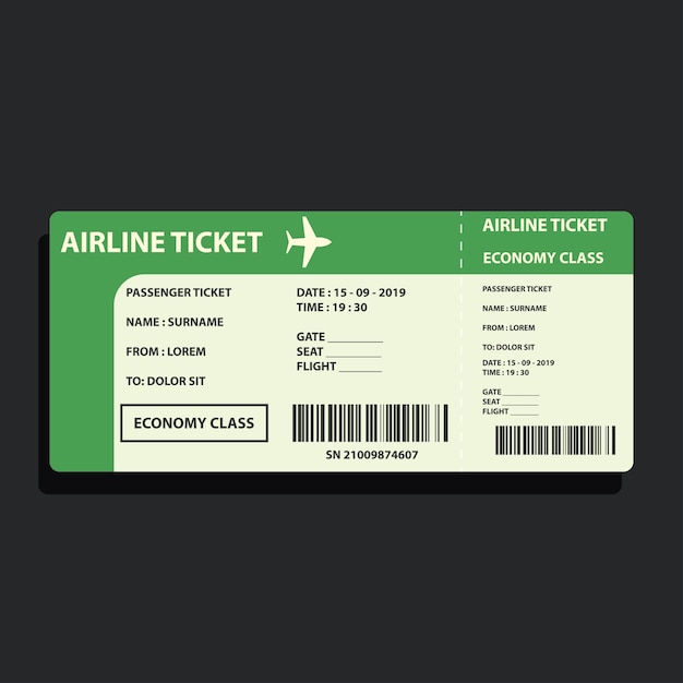 Vliegticket voor reizen per vliegtuig