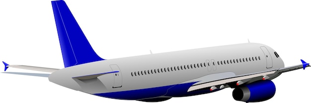 Vliegtuig op de lucht Vector illustratie