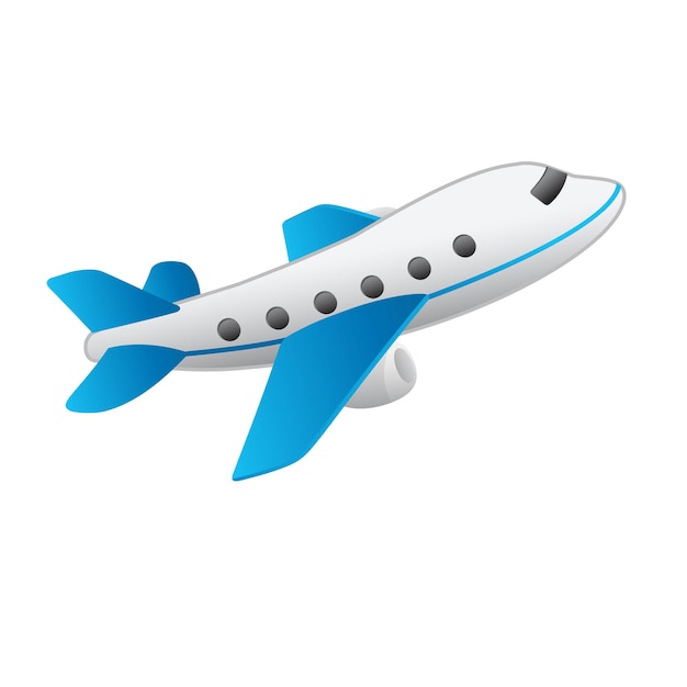Vliegtuig pictogram kleur vectorillustratie