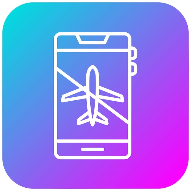 Vliegtuigmodus Inactieve vector-icone Kan worden gebruikt voor Mobile UI UX-iconset