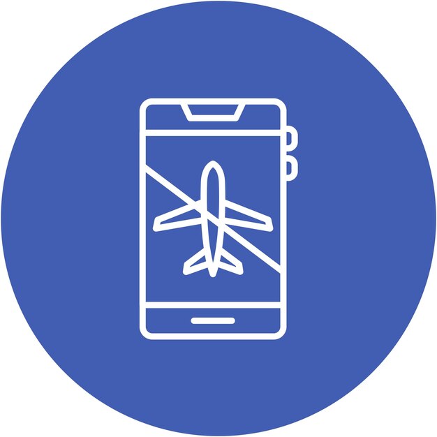 Vliegtuigmodus Inactieve vectorillustratiestijl