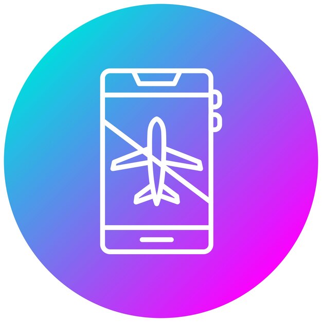 Vliegtuigmodus Inactieve vectorillustratiestijl