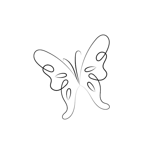 Vlinder bloemen hand naar beneden ontwerp