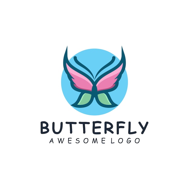 Vlinder Logo afbeelding kleur Vector
