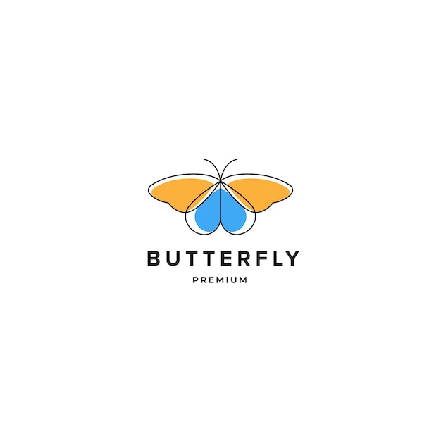Vector vlinder logo inspiratie, spa schoonheid logo ontwerpsjabloon concept