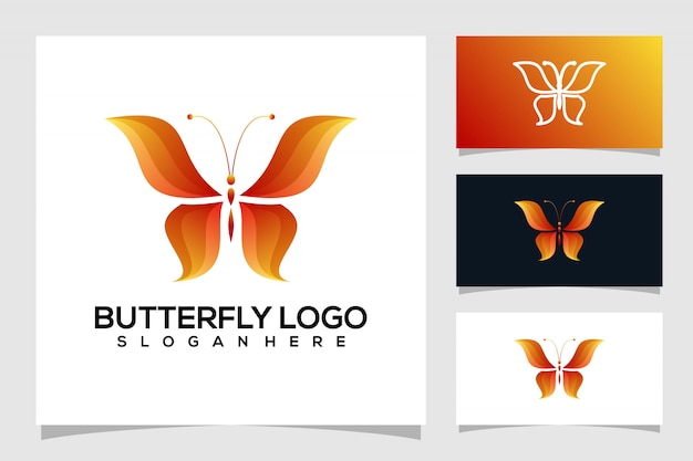 Vlinder logo ontwerp