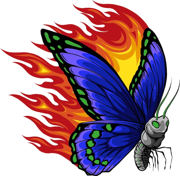 vlinder met kleurrijke vleugels vectorillustratie