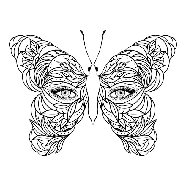 Vlinder met vrouwelijke ogen