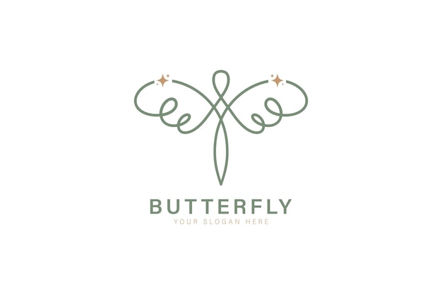 Vlinder ontwerp logo inspiratie dragonfly vleugels pictogram vector