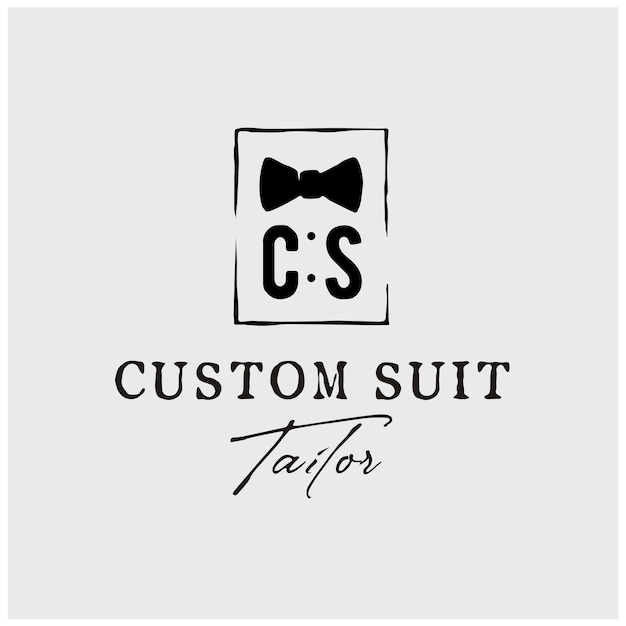 Vlinderdas bowtie tuxedo suit gentleman fashion tailor kleding vintage classic logo ontwerp