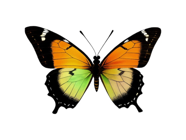 vlindervectorillustratie geïsoleerd op witte achtergrond