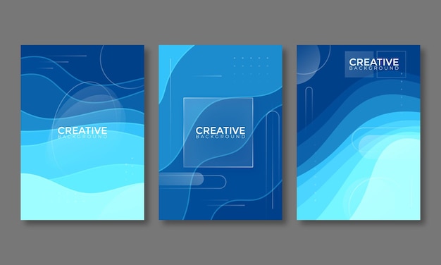 Vloeibare abstracte achtergrond Blauwe vloeistof vector banner sjabloon voor sociale media website Golvende vorm