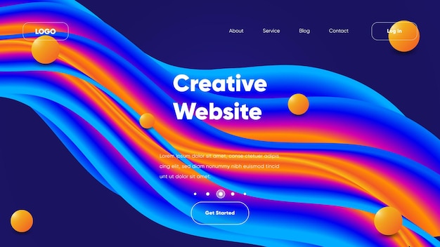 Vloeibare abstracte achtergrond blauwe vloeistof vector banner sjabloon voor sociale media website golvende vorm