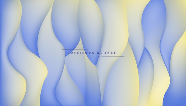 Vloeibare abstracte achtergrond met blauw en geel en gradiëntelement