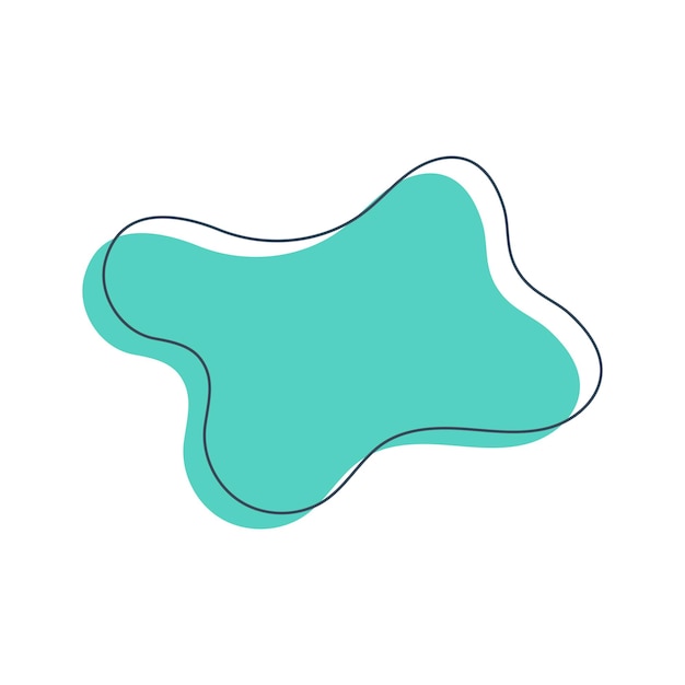 Vloeibare abstracte vorm Geïsoleerde Flat Vector achtergrond illustratie Minimaal bochtig ontwerp Geometrische grafische elementen Plaats voor tekst Vector illustratie concept