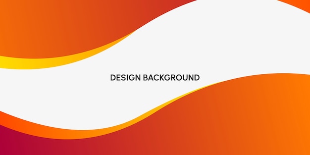 vloeibare oranje curve banner flyer achtergrond in trendy design in vector