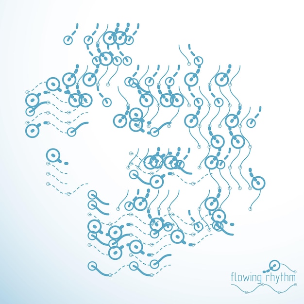 Vloeiend ritme, abstracte golflijnen vector achtergrond voor gebruik in grafisch en webdesign.