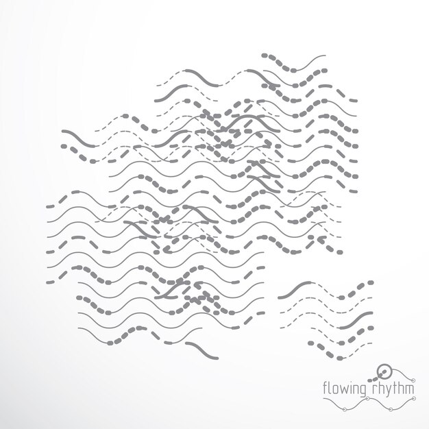 Vloeiend ritme, abstracte golflijnen vector achtergrond voor gebruik in grafisch en webdesign.