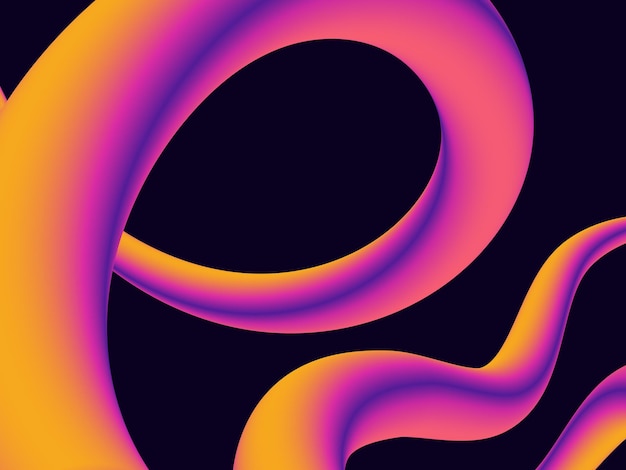 Vloeiend verloopbehang in golvend ontwerp ed vector