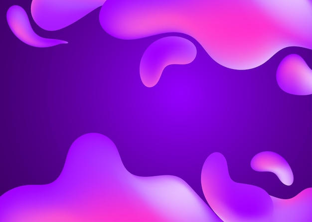 Vloeistofstroom paars roze 3D neon lavalamp vector geometrische achtergrond voor banner kaart UI ontwerp