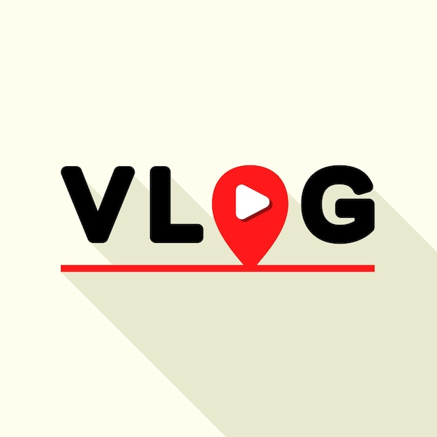 Vettore logo vlog immagine piatta del logo vettoriale vlog per il web design