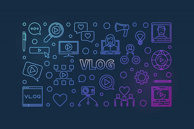 Vlog outline icons