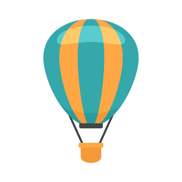 Vlucht luchtballon pictogram vlakke afbeelding van vlucht luchtballon vector pictogram geïsoleerd op een witte achtergrond