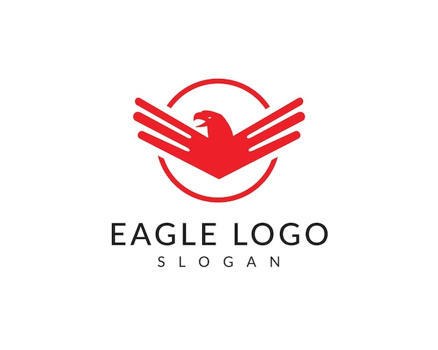 Vlucht van creativiteit verbluffende red eagle-logo-ontwerpen voor impactvolle merken