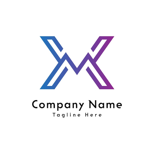 VM of WM letter creatief logo-ontwerp
