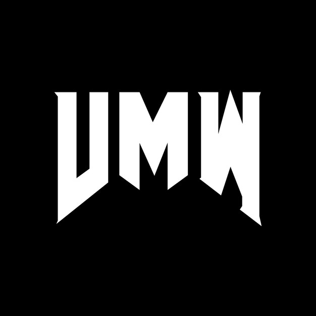 ブラック・アンド・ホワイト・カラー・コンビネーション (B&W) のロゴデザイン (VW LOGO DESIGN) ベクトル・ロゴ設計 (VW VOC) アルファベット・ロゴデザイン(VW TYPOGRAPHY)