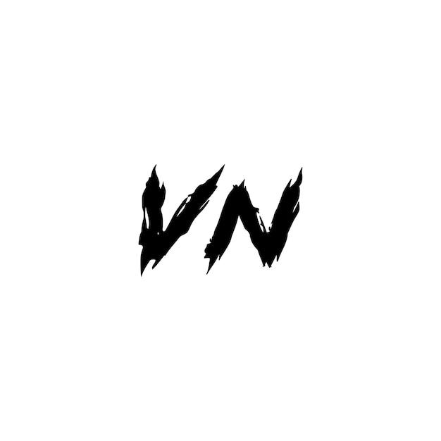 VN monogram logo ontwerp letter tekst naam symbool monochrome logotype alfabet karakter eenvoudig logo