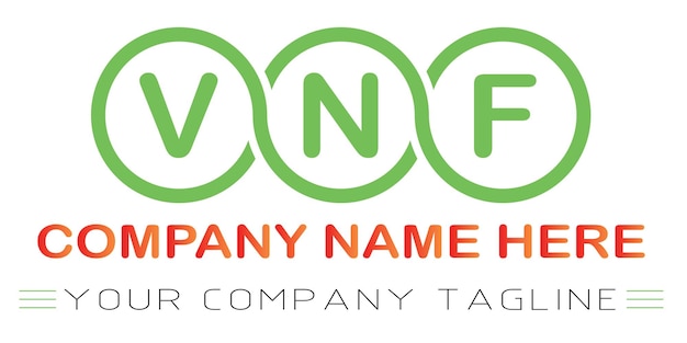 Vector vnf brief logo ontwerp