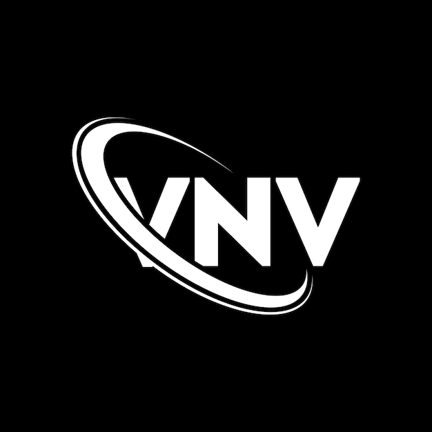 VNV 로고: VNV 글자, VNV 문자 로고 디자인, 원과 대문자 모노그램 로고로 연결된 VNV 인원, 기술 비즈니스 및 부동산 브랜드를 위한 VNV 타이포그래피