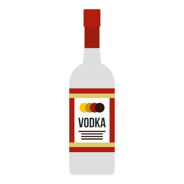 Vodka icon flat illustration of vodka vector icon for web