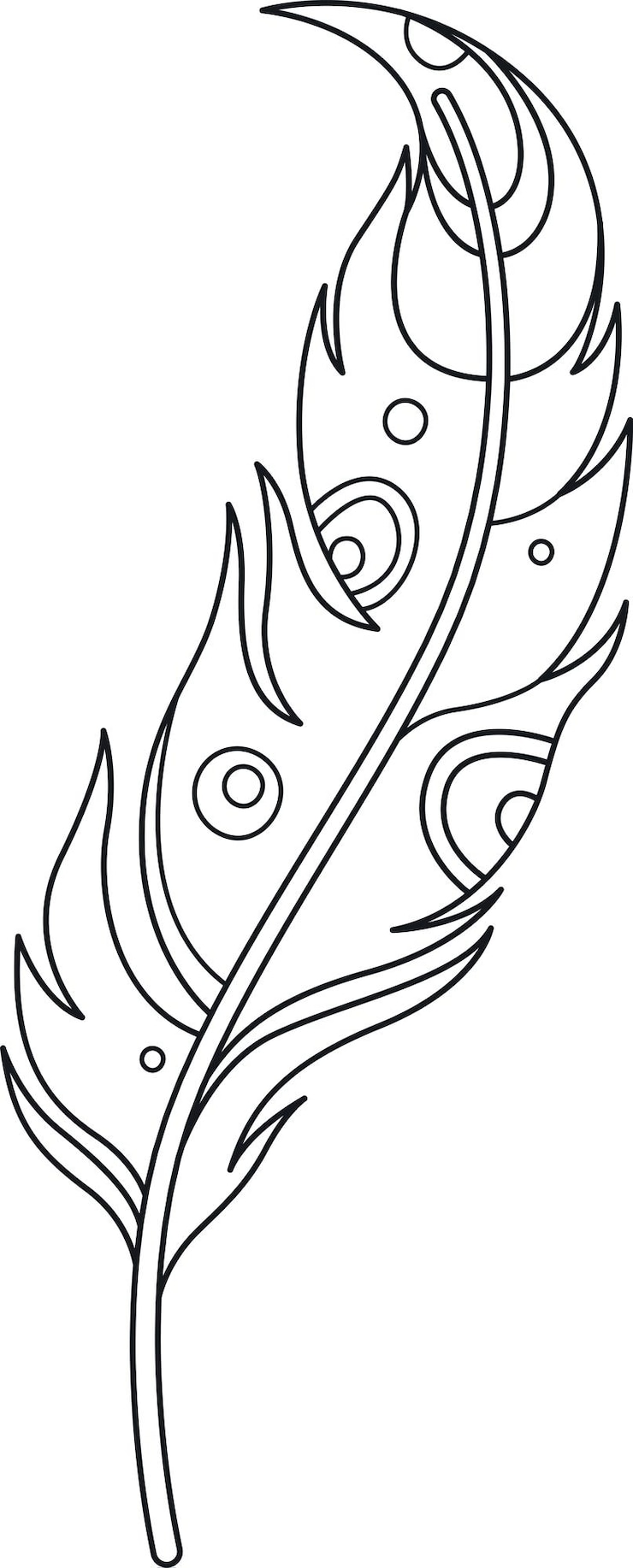 Vector voedercontour boho