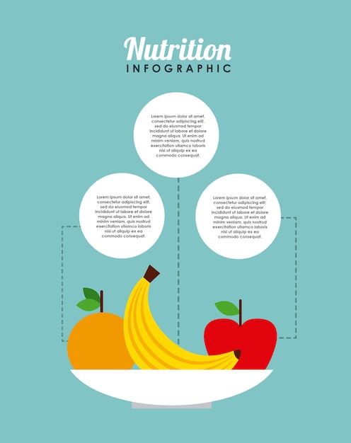 Voeding conceptontwerp, vector grafische illustratie eps10