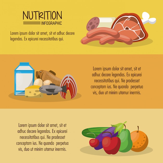 Voeding en voedsel infographic