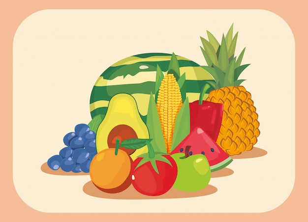 Voeding verse groenten en fruit