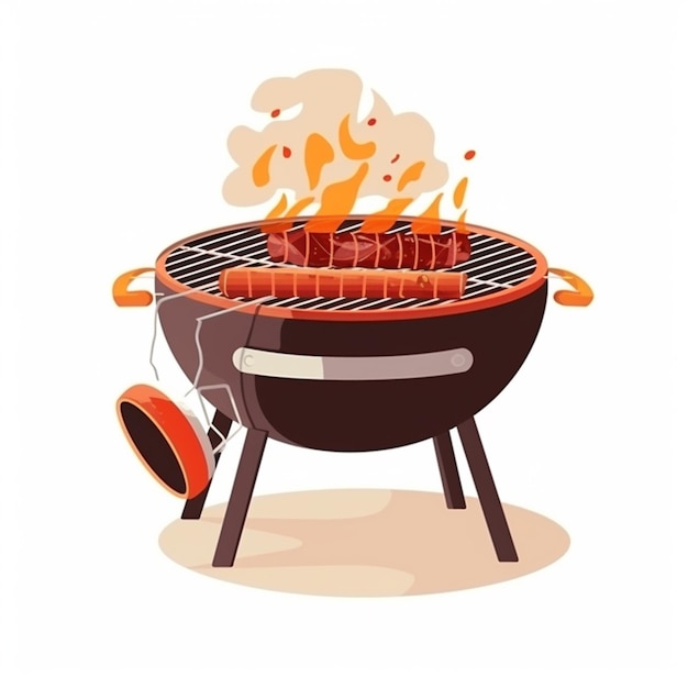 voedsel barbecue bbq barbecue picknick grill vector koken partij biefstuk buiten vlees illustra