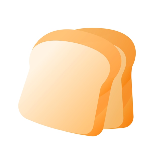 Voedsel brood toast segment cartoon vector illustratie geïsoleerde object