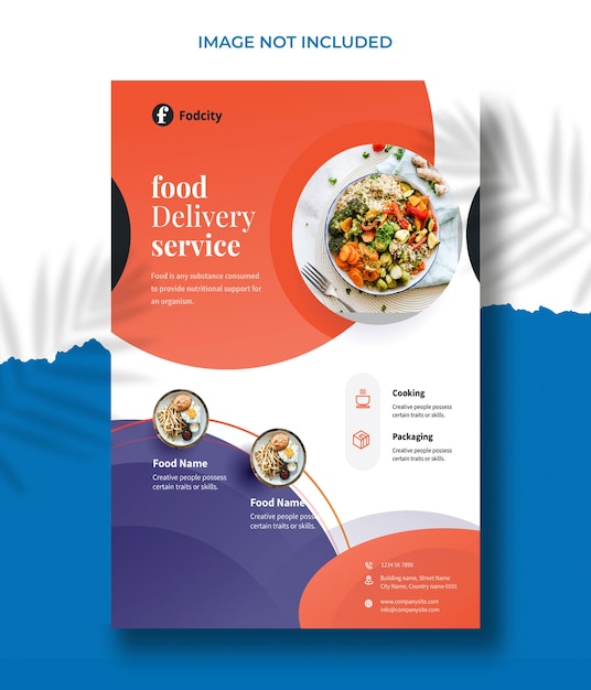 Voedsel Flyer brochure vector ontwerpsjabloon Gezonde maaltijd Restaurant menusjabloon